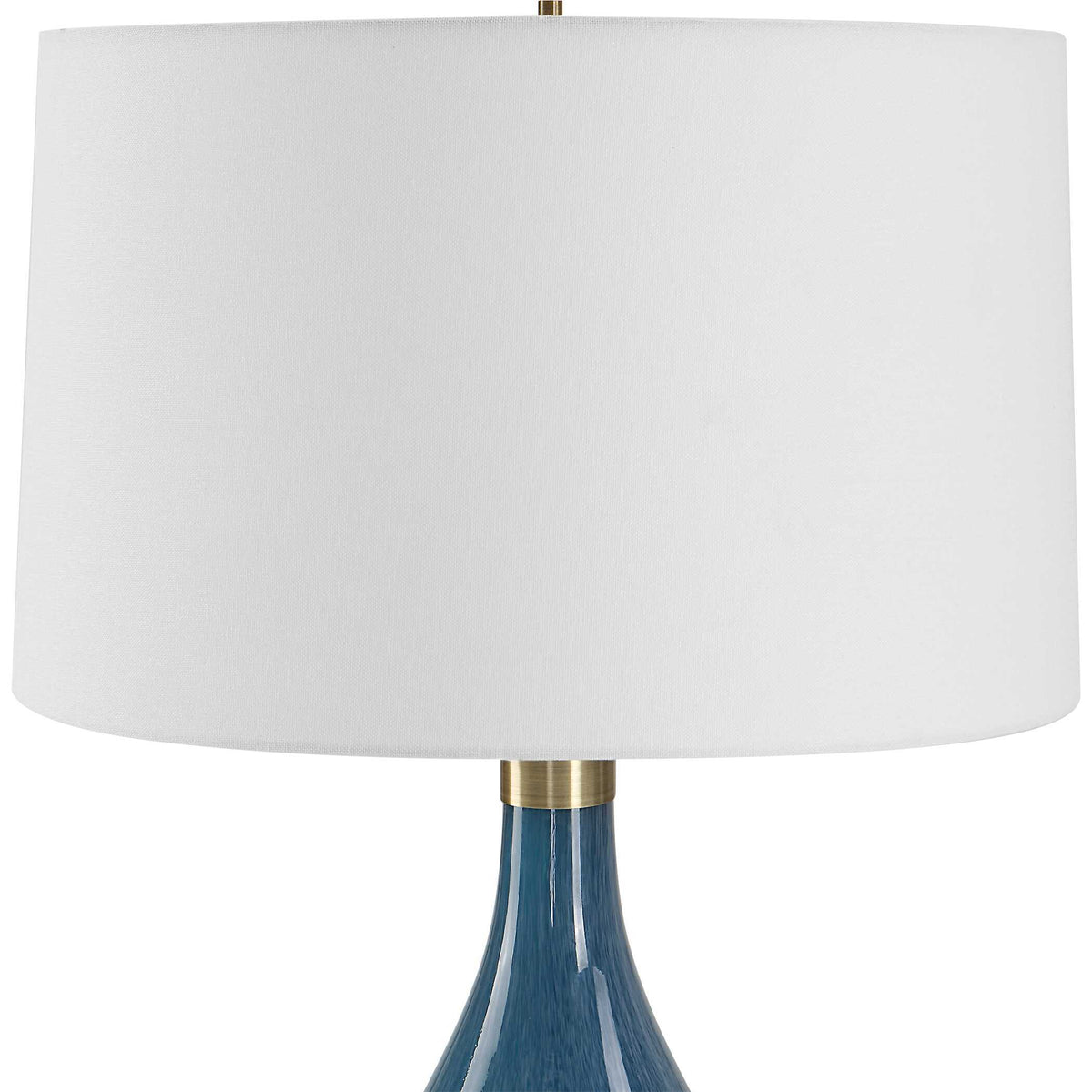 Riviera Art Glass Table Lamp - Blue / White by Uttermost - View 5