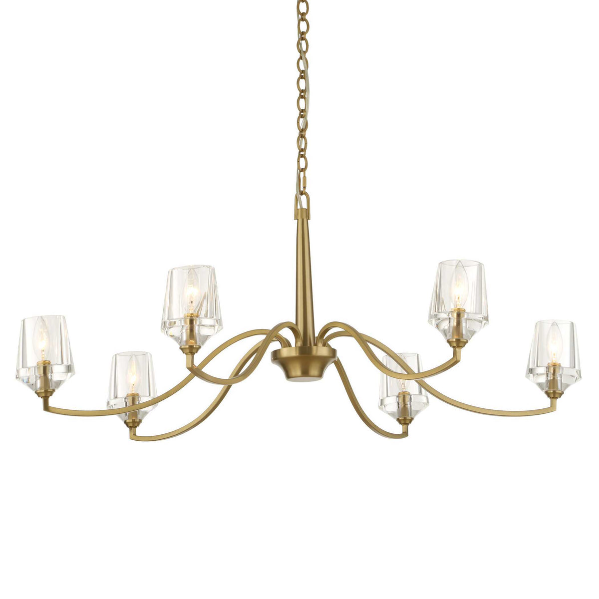 Barcelona 6 Light Brass Chandelier - Gold by Uttermost - View 1