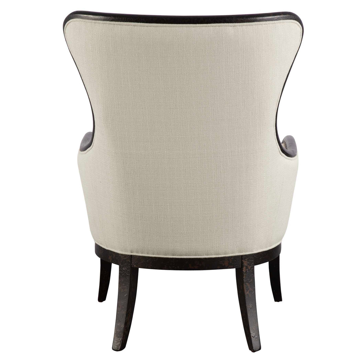 Sandy Wing Back Armchair Beige & Dark Brown - Beige / Dark Brown by Uttermost - View 9