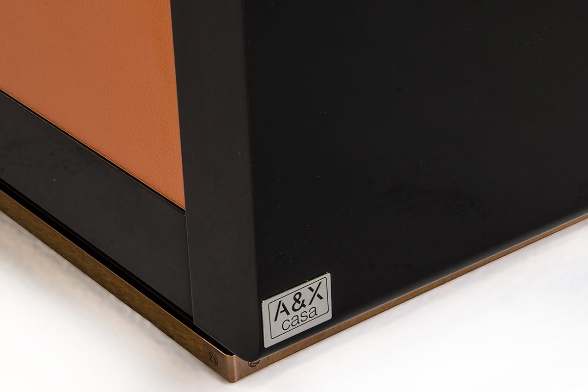 A&X Talin Modern Black Crocodile & Rosegold Buffet | Home Elegance USA