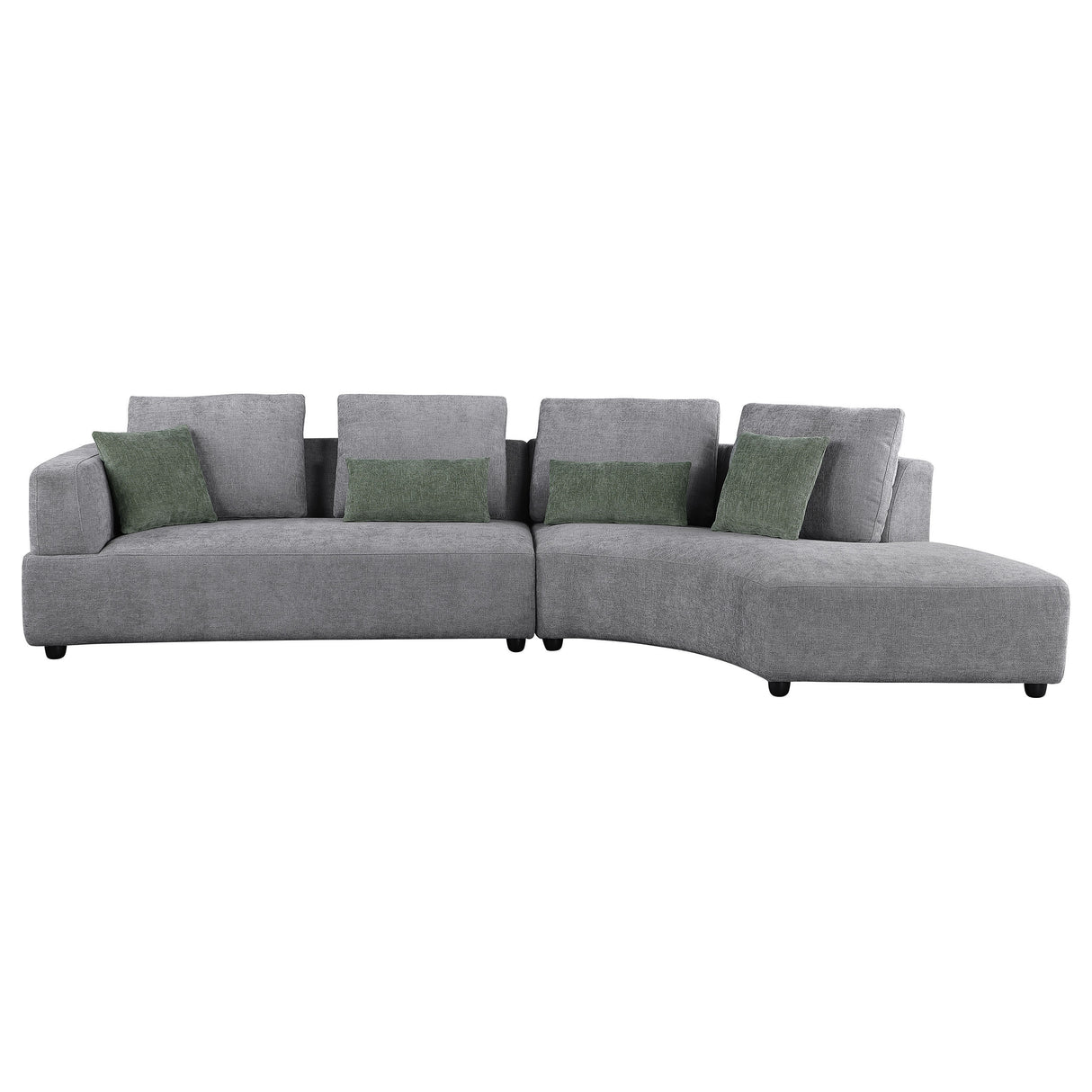 Lincoln Grey Upholstered Sectional Sofa