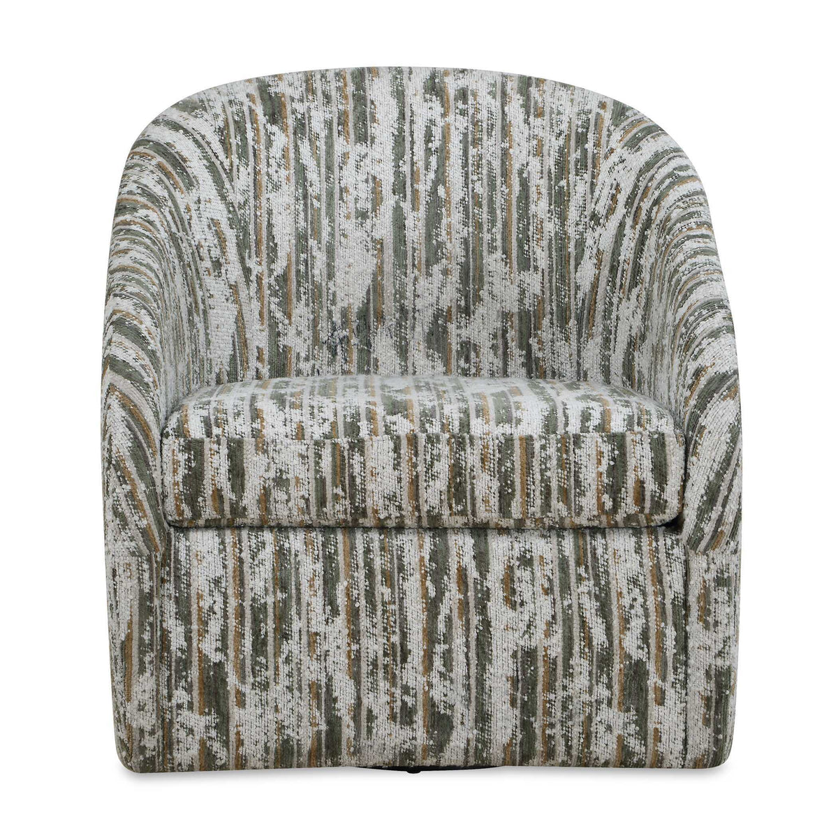 Mari Boucle Swivel Chair - Green / White by Uttermost - View 1