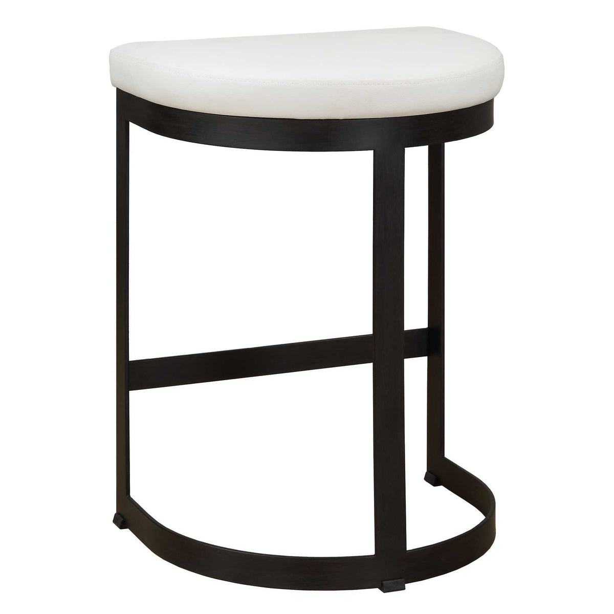 Ivanna Counter Stool - White / Black by Uttermost - View 6