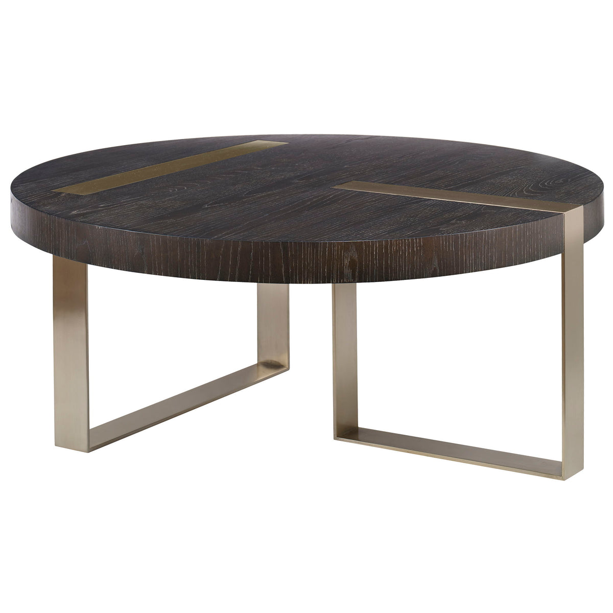 Converge Round Coffee Table - Black / Silver by Uttermost - View 1