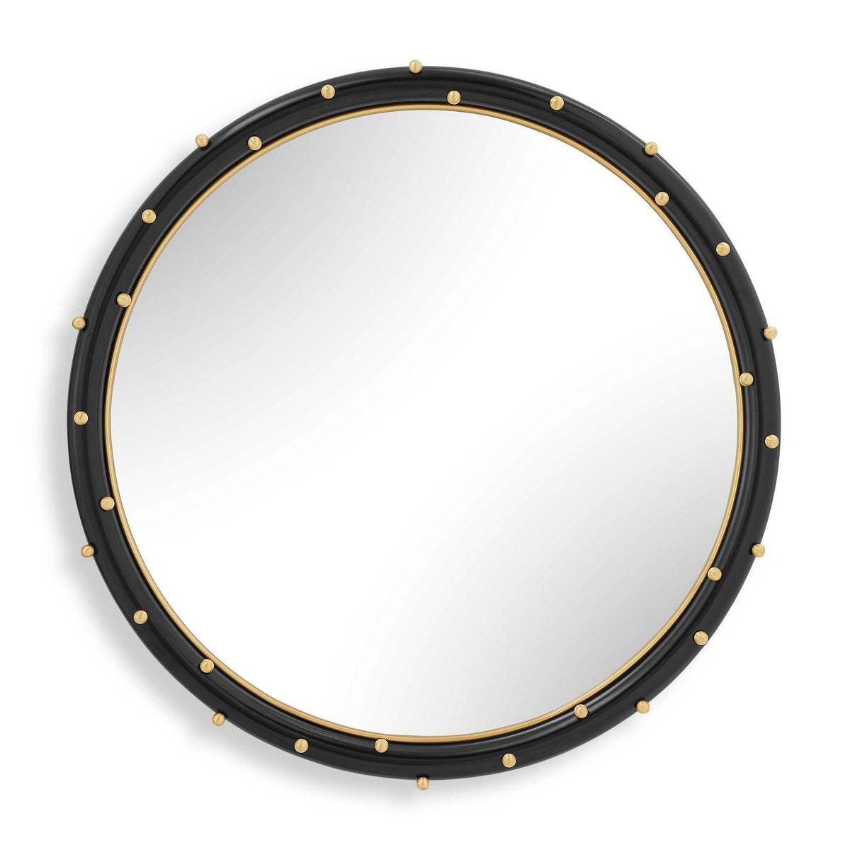 Helia Round Mirror - Black by Uttermost - View 1