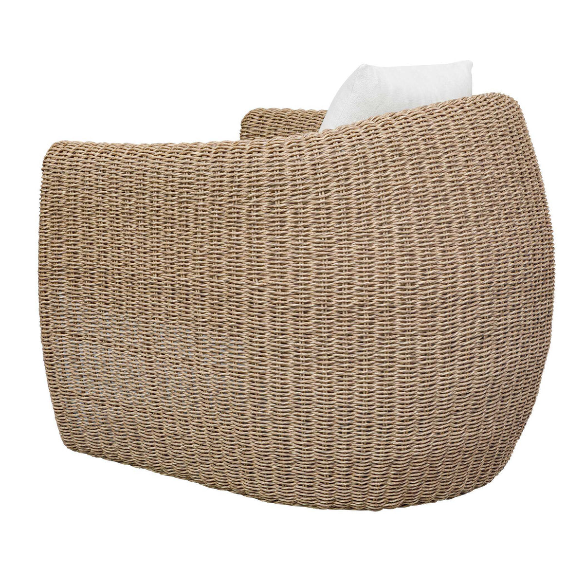 Tropic Golden Flax Outdoor Lounge Chair - Light Brown / White by Uttermost - View 9