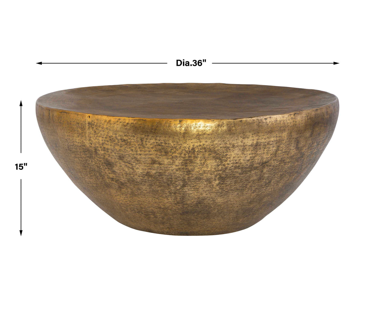 Gilded Dome Coffee Table - Gold by Uttermost - View 7