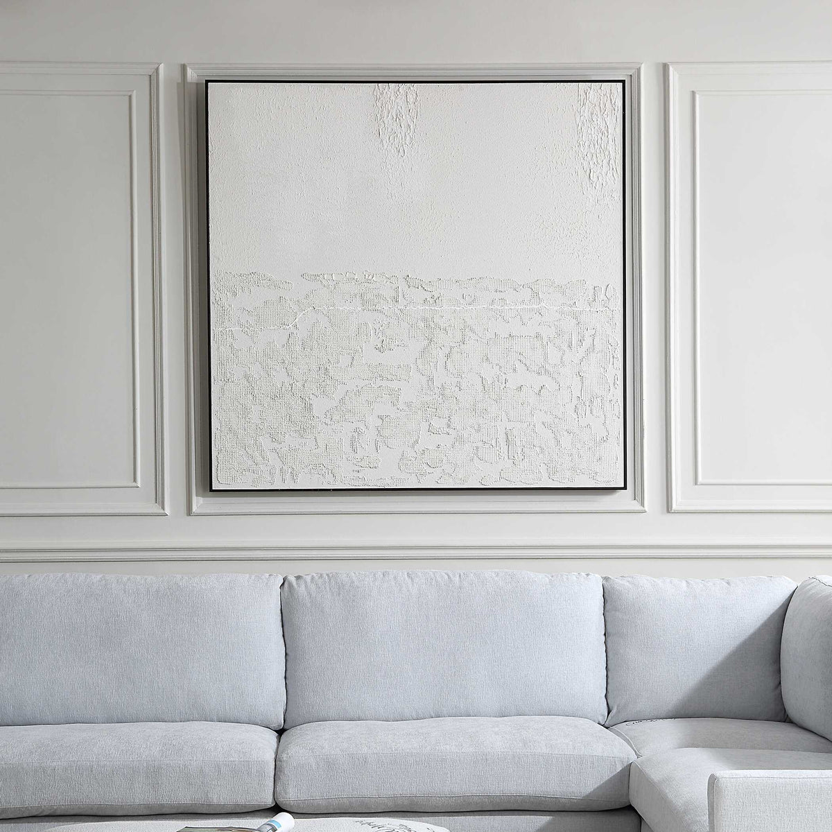 Below The Surface Abstract Art - White by Uttermost - View 2