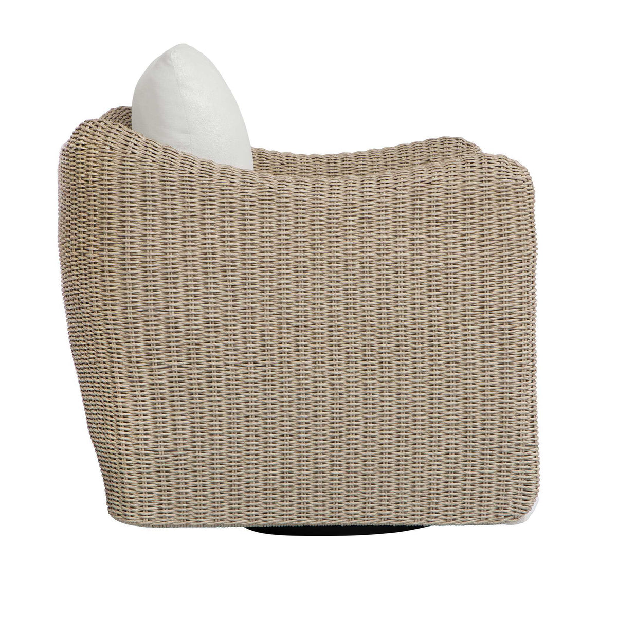 Sunset Outdoor Swivel Lounge Chair Oatmeal / Oyster White - Light Brown / White by Uttermost - View 13