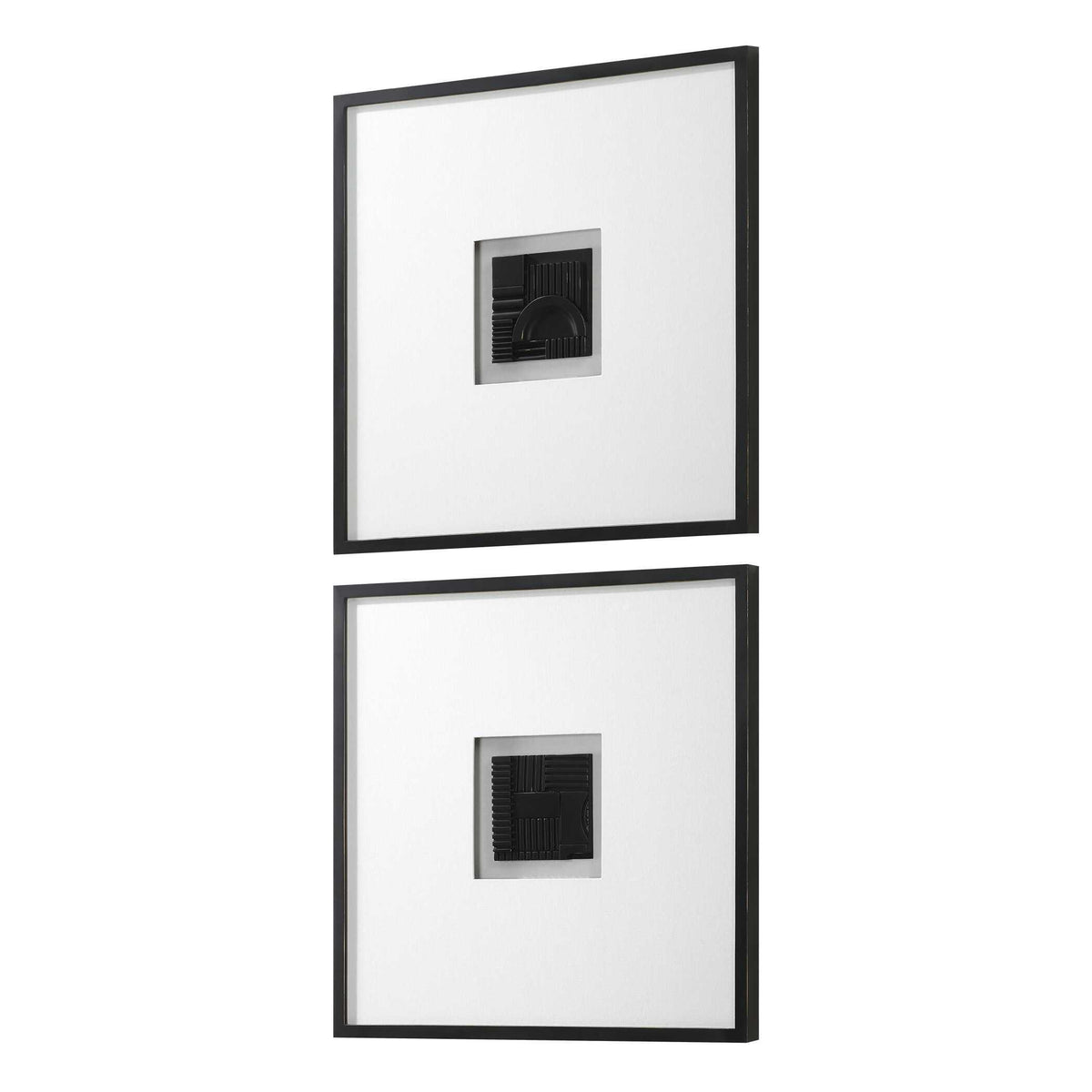Origins Shadow Boxes (Set of 2) - Black / White by Uttermost - View 4