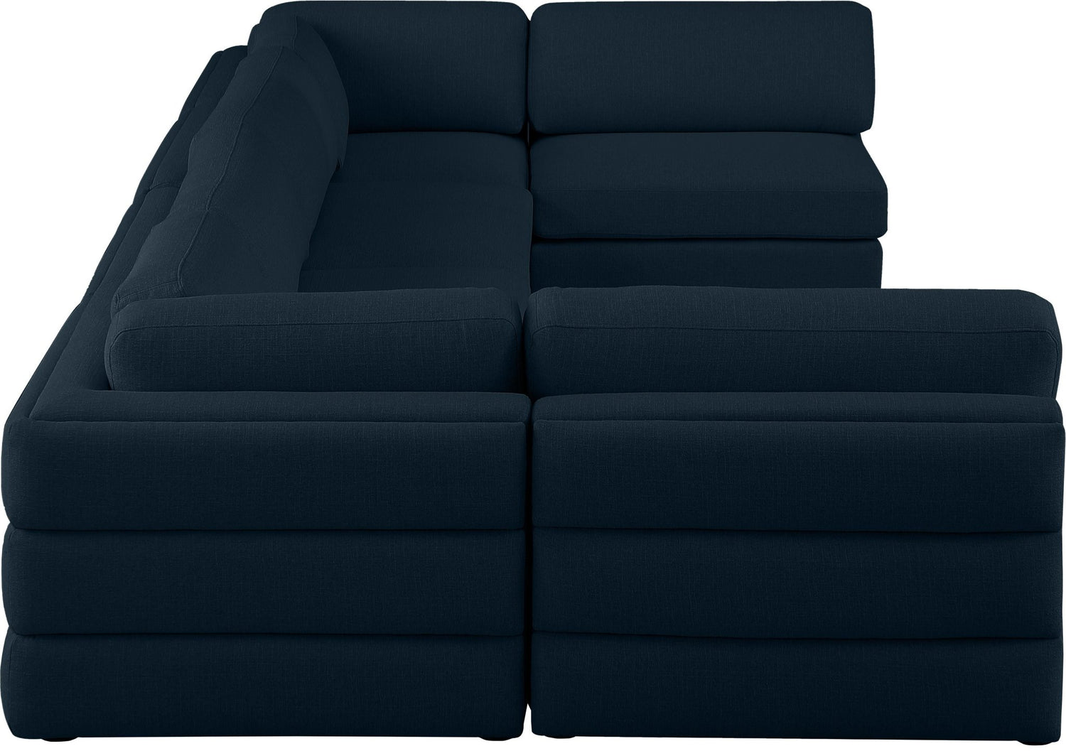 Beckham - Modular Sectional 6 Piece - Navy - Fabric | Home Elegance USA