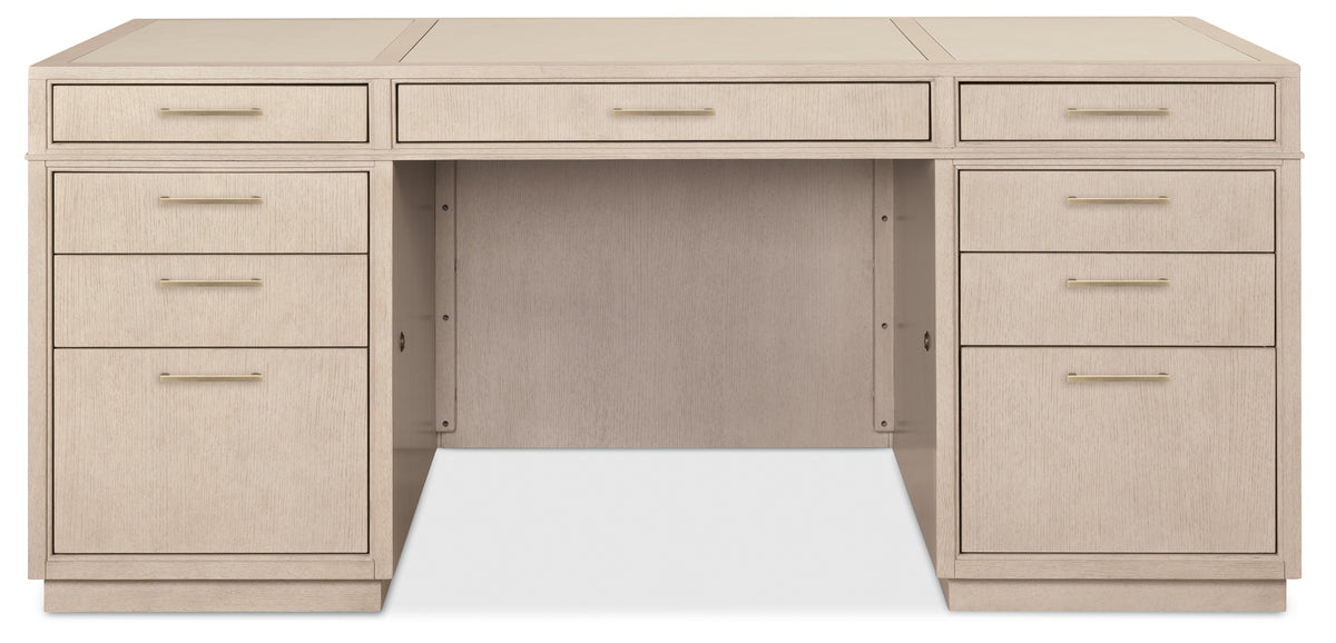 Executive Desk Polished Limestone - Beige by Hooker Furniture - View 7