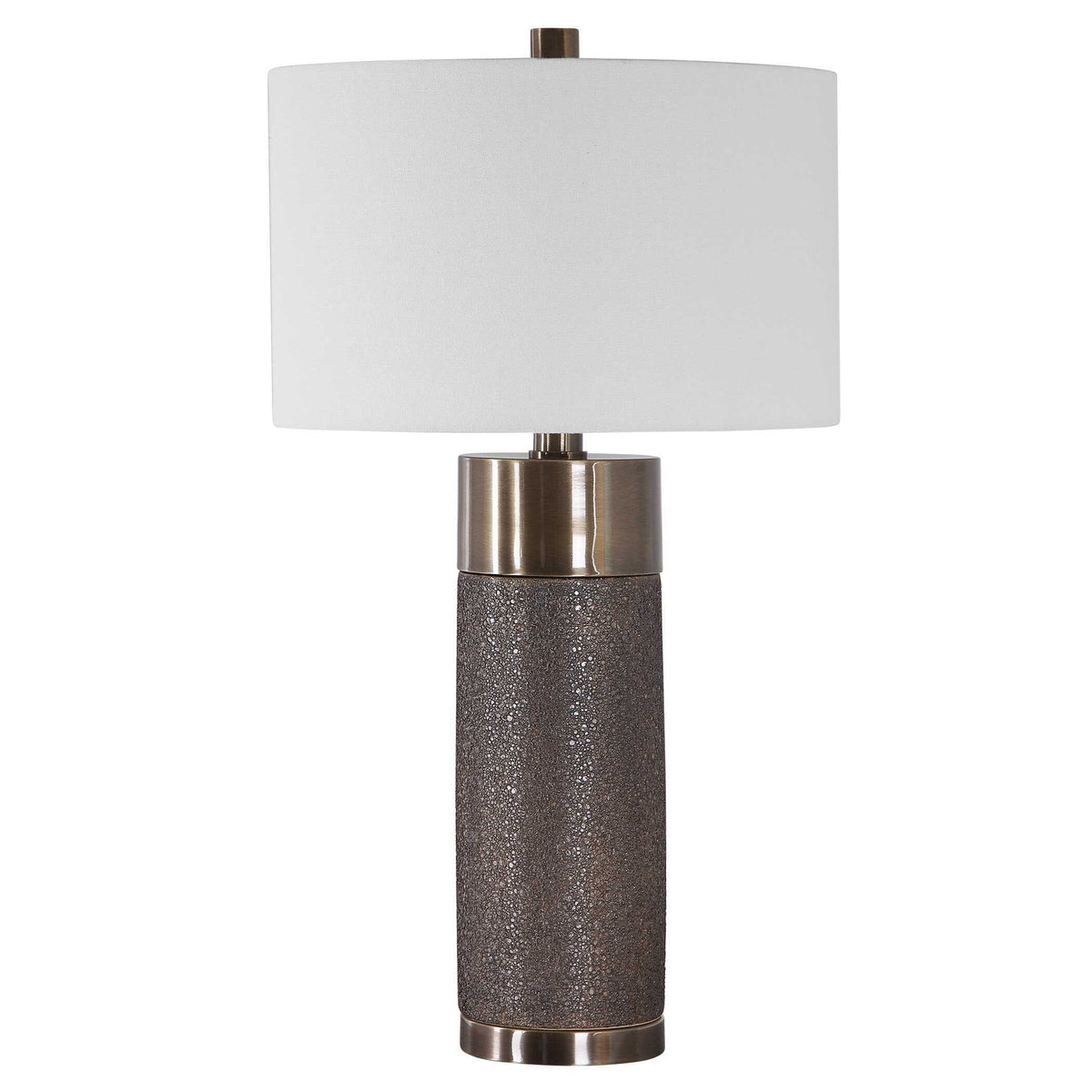 Brannock Table Lamp - Bronze / White by Uttermost - View 4