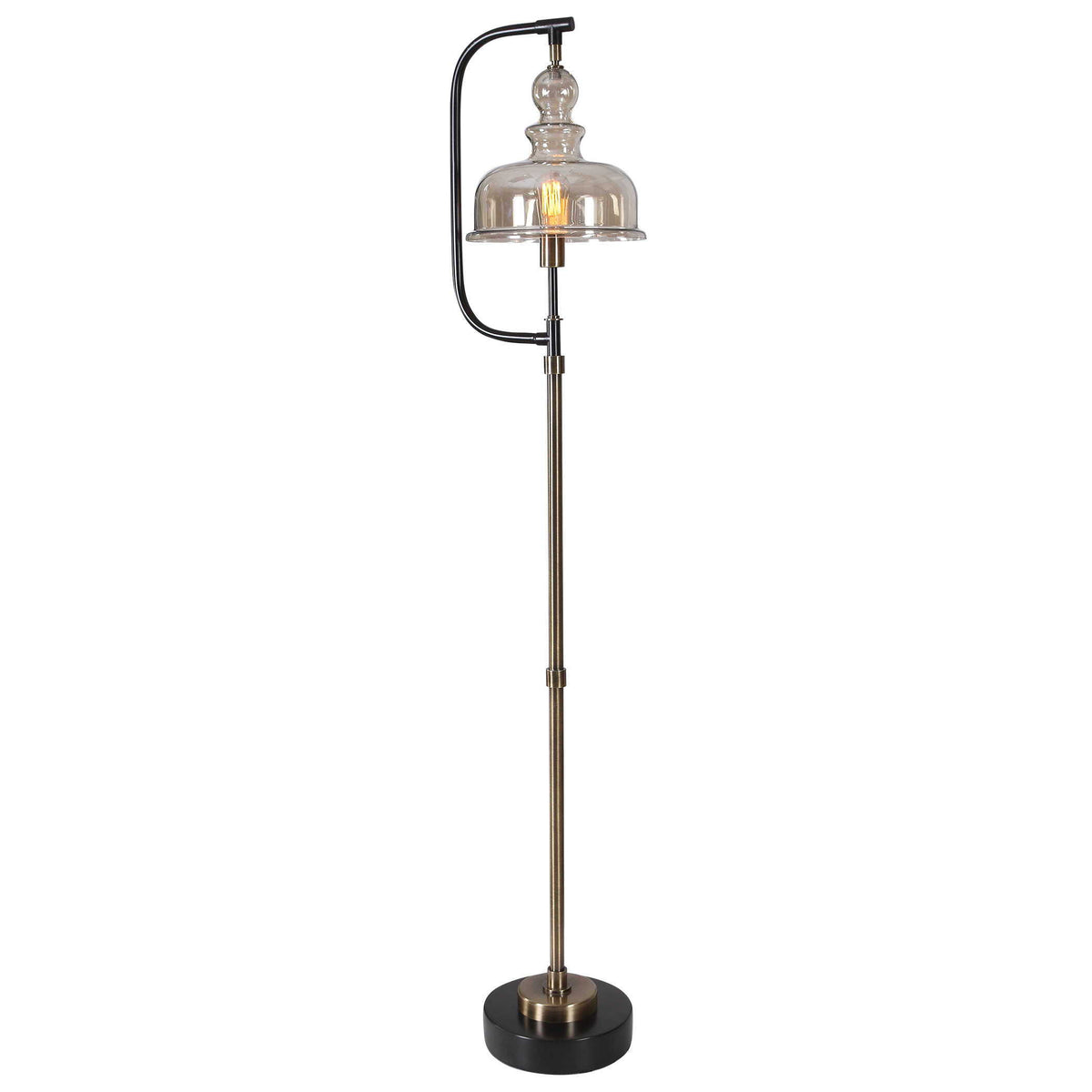Elieser Industrial Floor Lamp - Light Brown / Black by Uttermost - View 1