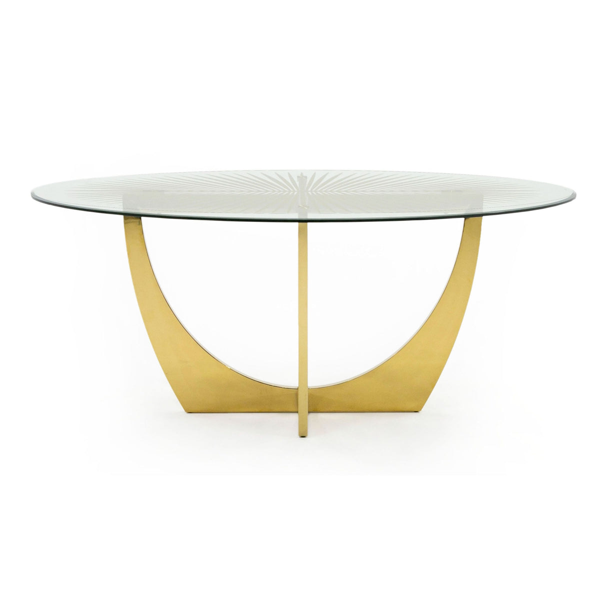 Modrest Chambers - Glass & Gold Dining Table