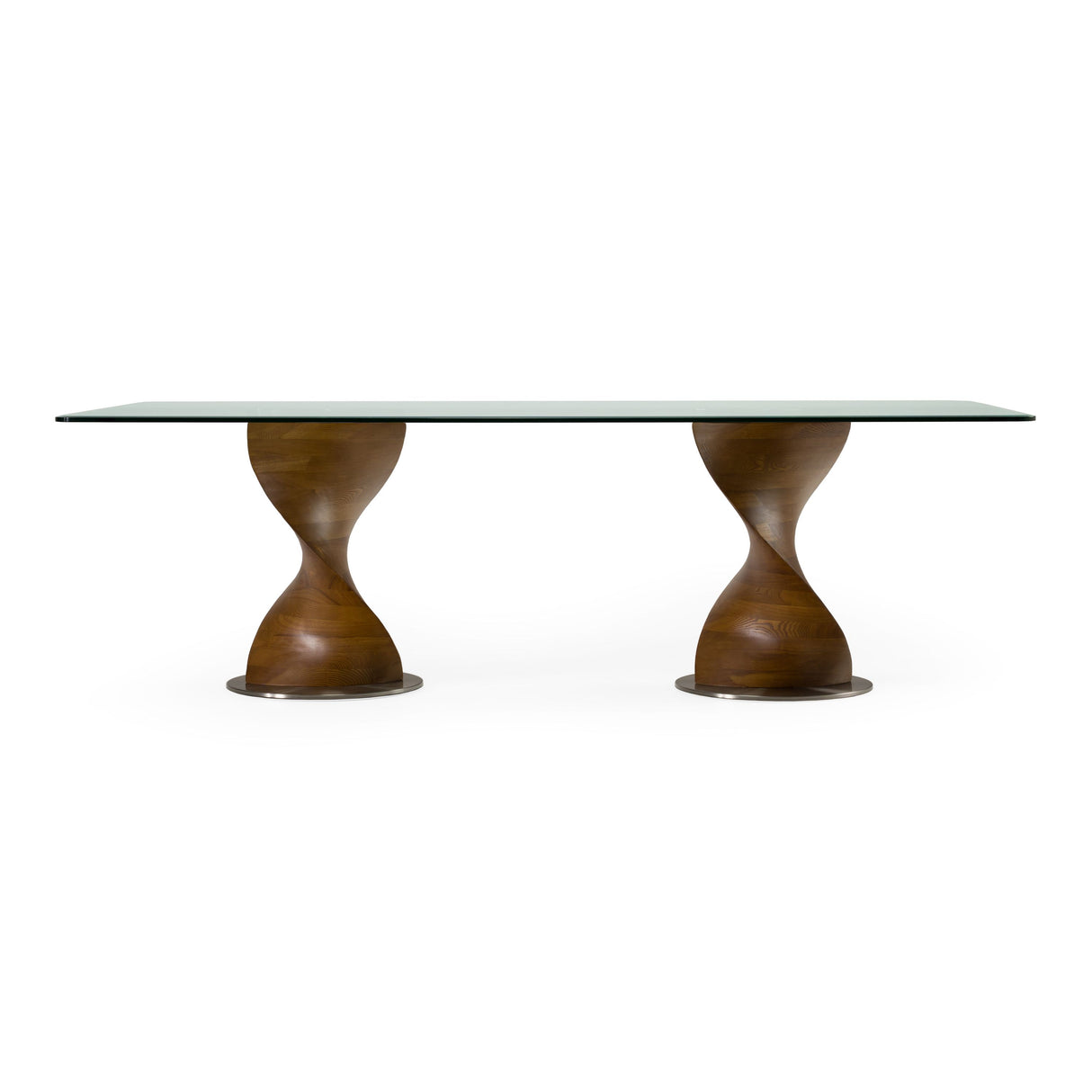 Modrest Cleveland - Contemporary Glass and Walnut Dining Table