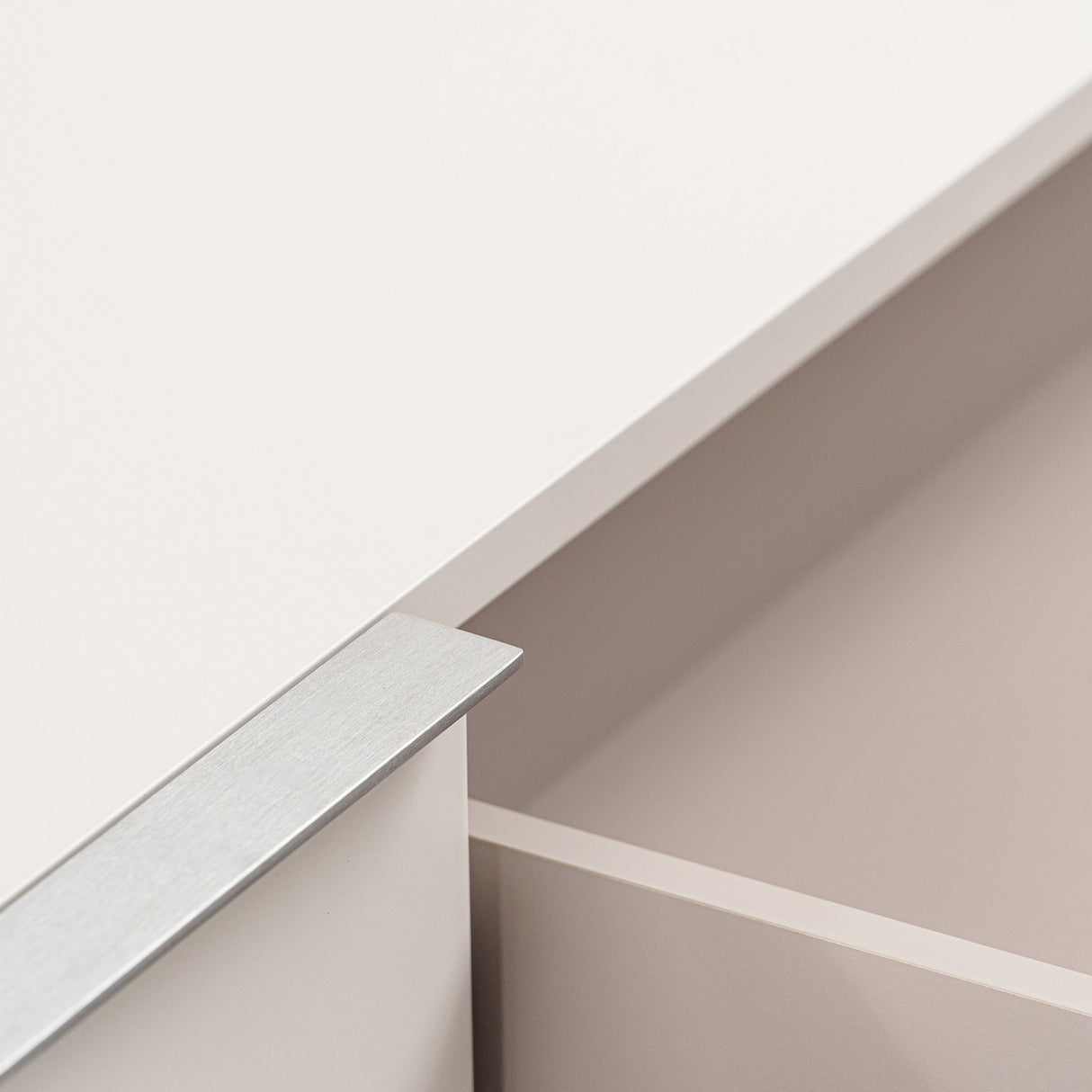 Modrest Colima - Modern Matte Beige + Walnut TV Stand