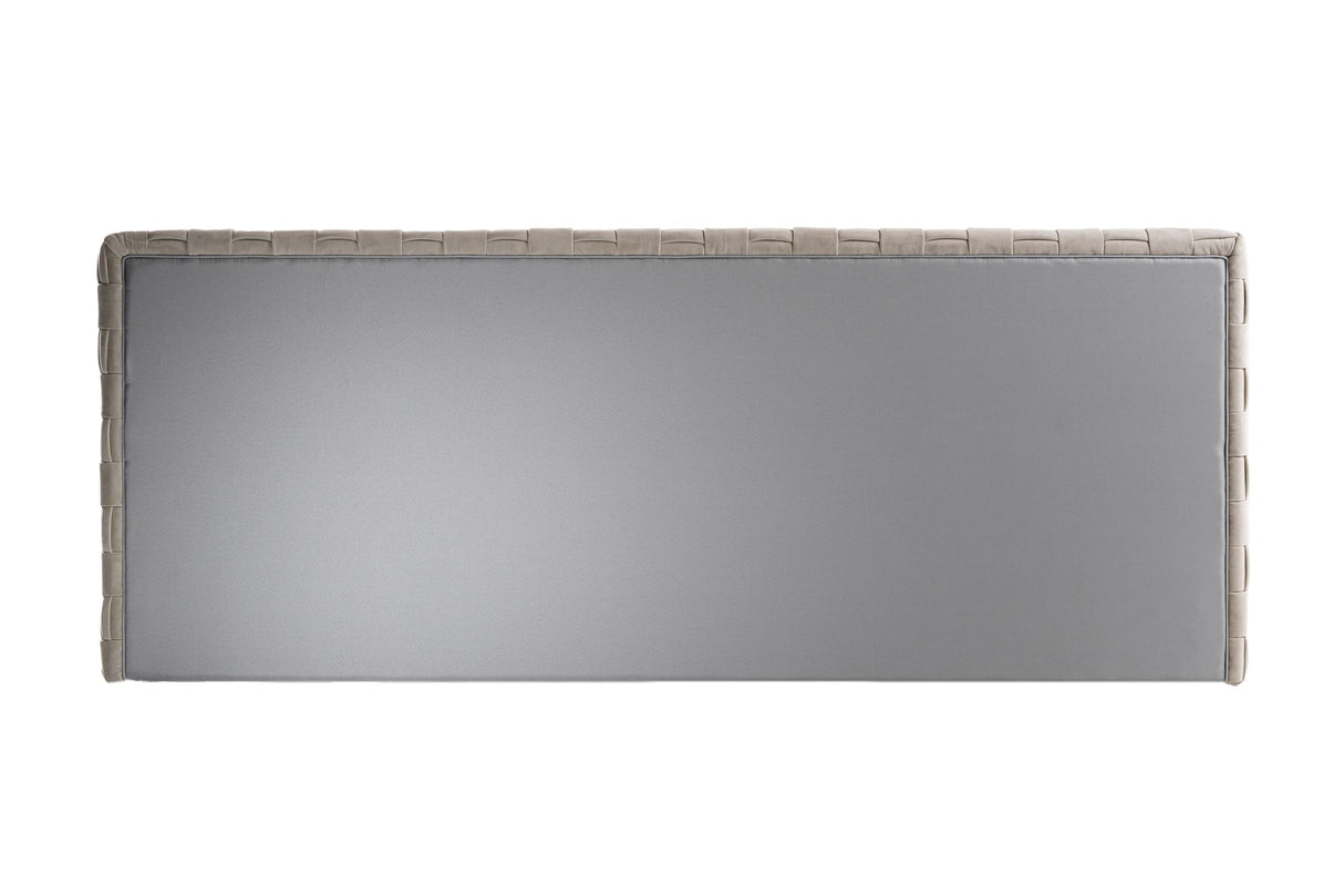 Eastern King Concord - Modern Light Grey Velvet Bed