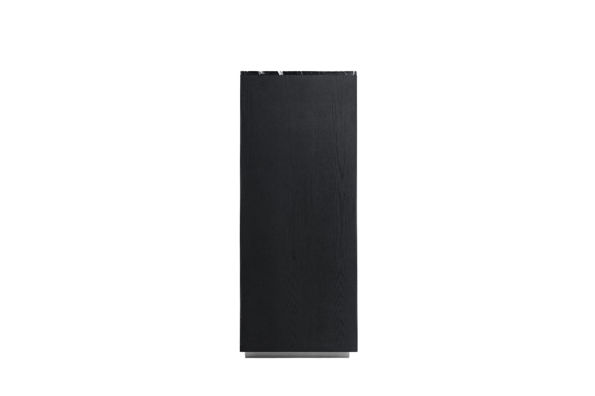 Concord - Modern Black Marble + Black Ash + Aluminum Chest - View Image 1