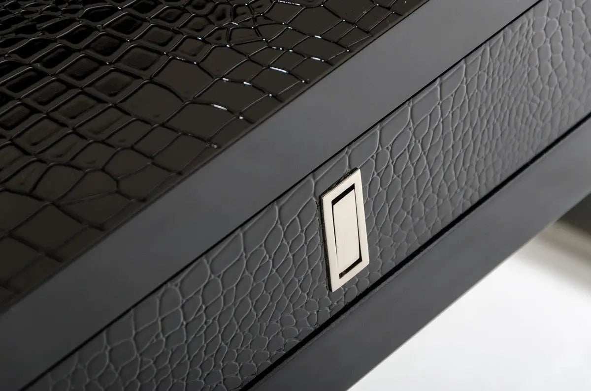 A&X Congress Transitional Black Crocodile Desk Vgunas706 - 150 - Blk | Home Elegance USA