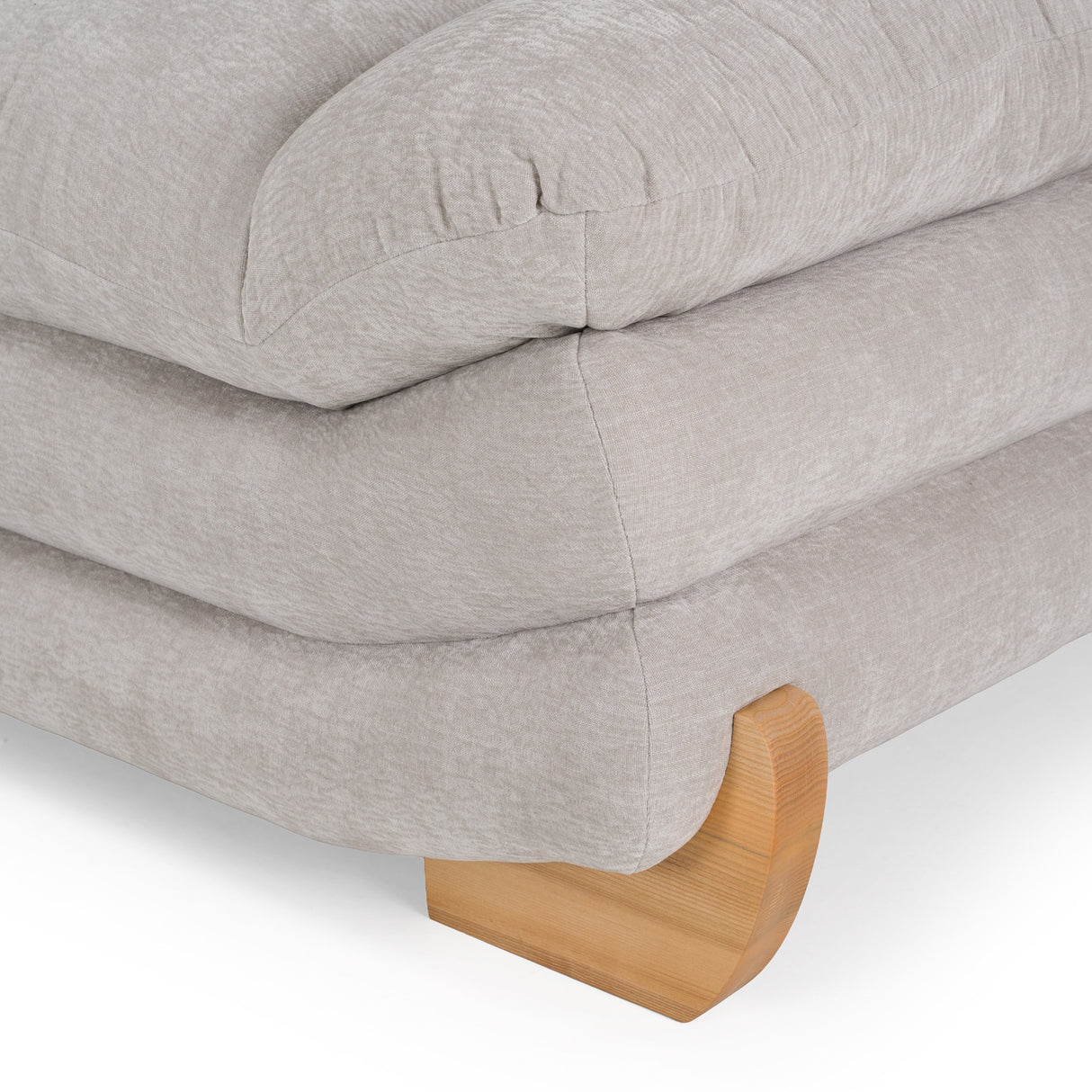 Crockett - Modern Light Grey Fabric Sectional Sofa - View Image 1