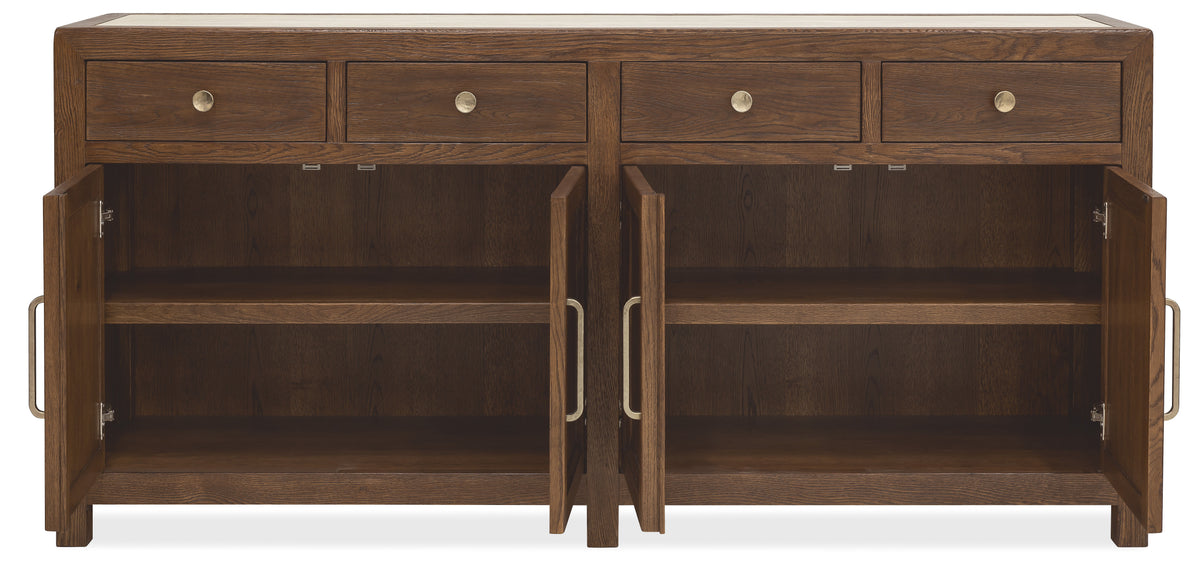 Driftwood Buffet Worn Saddle - Dark Brown by Hooker Furniture - View 3
