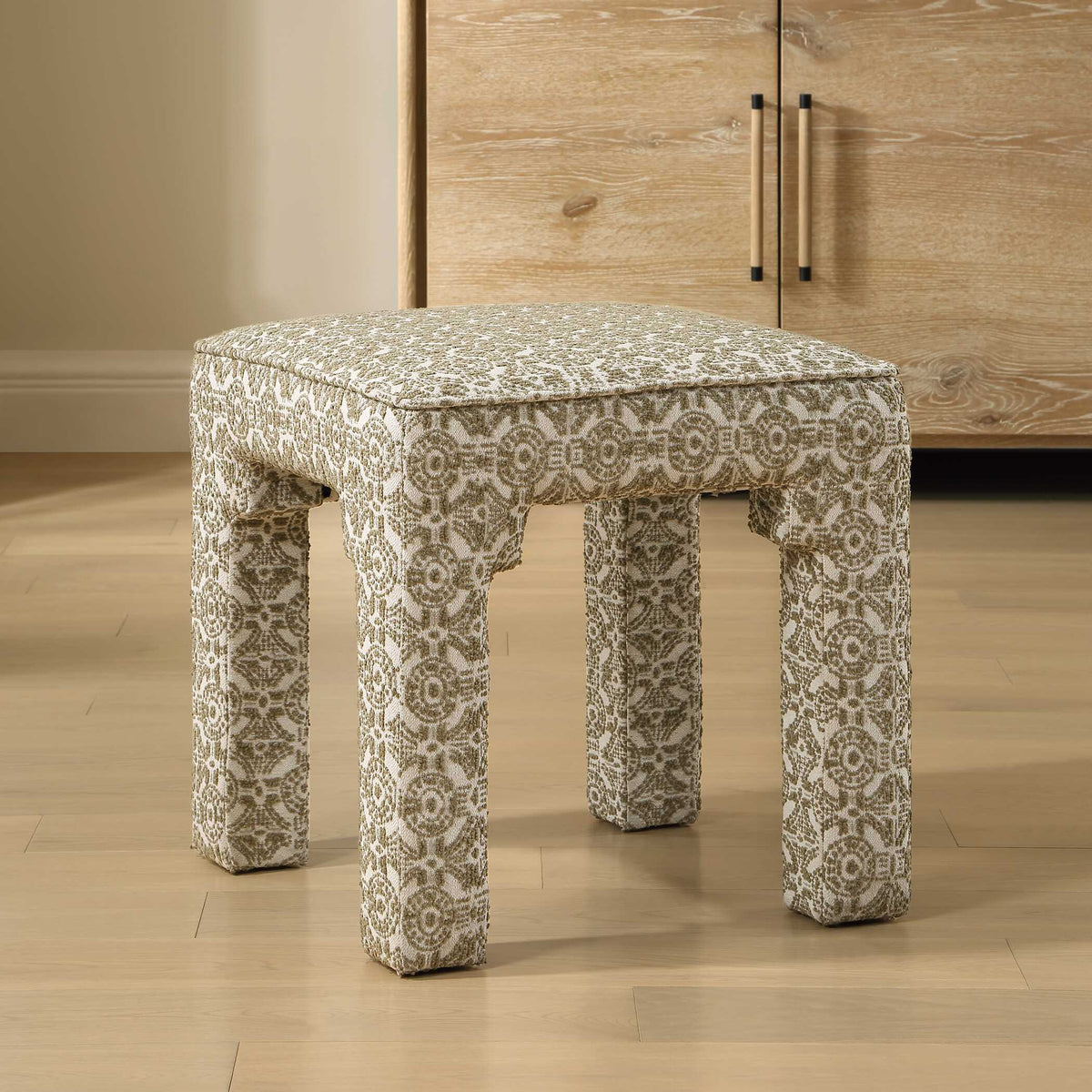 Satoria Upholstered Small Bench - Green by Uttermost - View 2