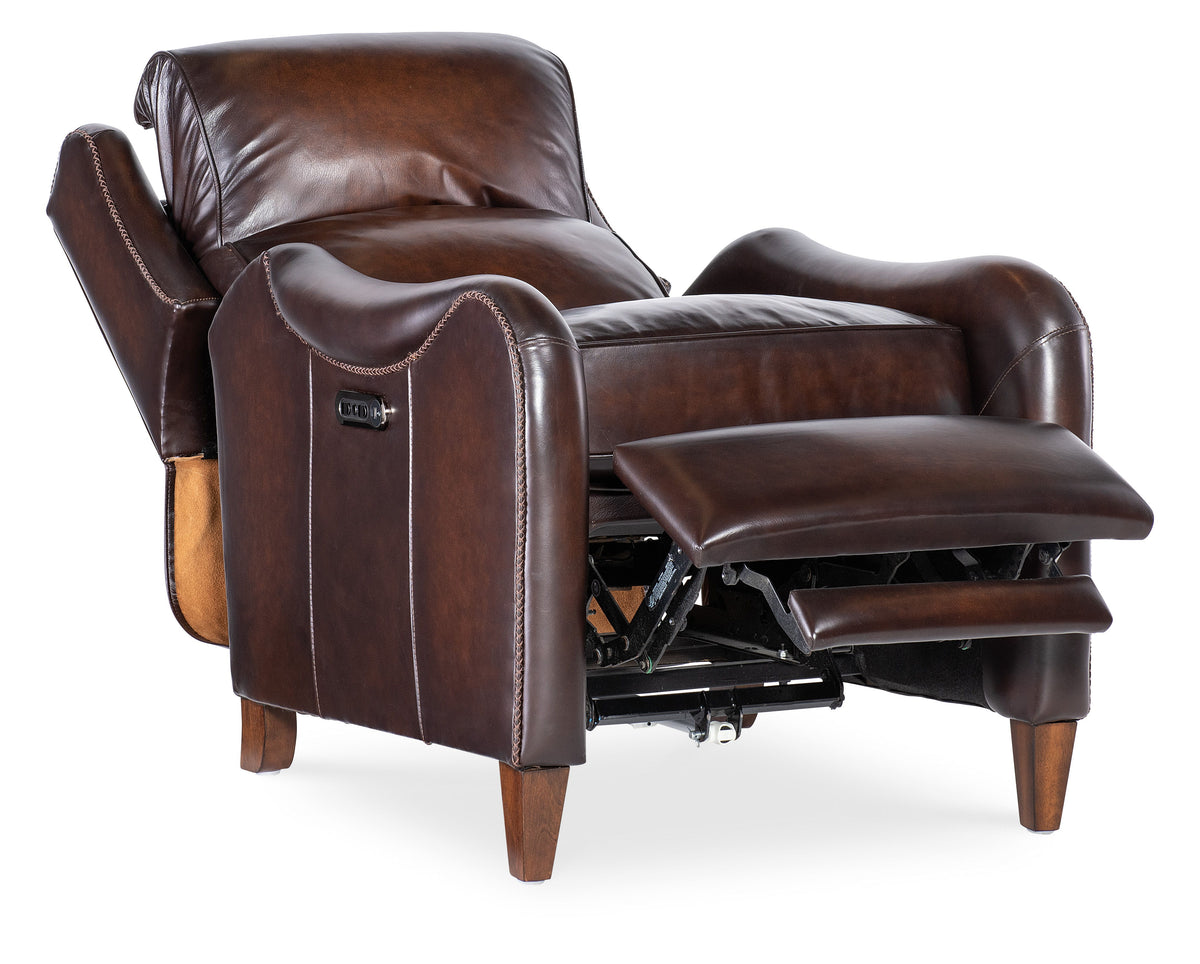 Carrington Power Recliner With Power Headrest - Dark Brown by Hooker Furniture - View 3