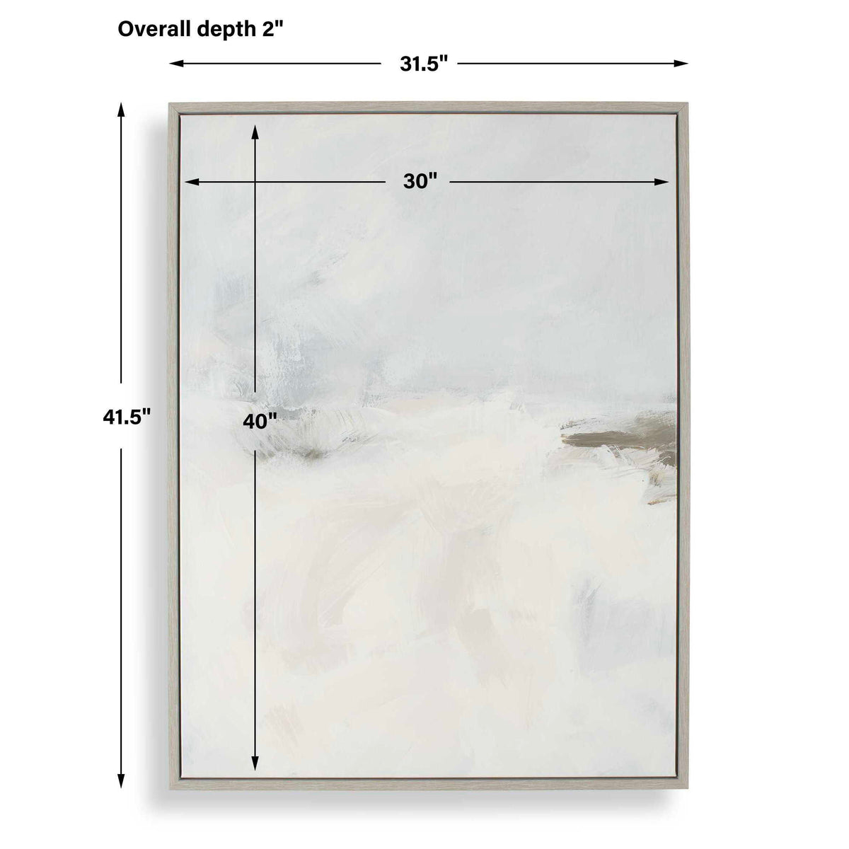 Simple Serenity Framed Abstract Art - White / Light Blue by Uttermost - View 8