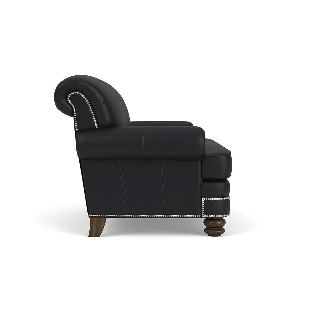 Bay Bridge Leather Loveseat, Nailhead Trim | Flexsteel