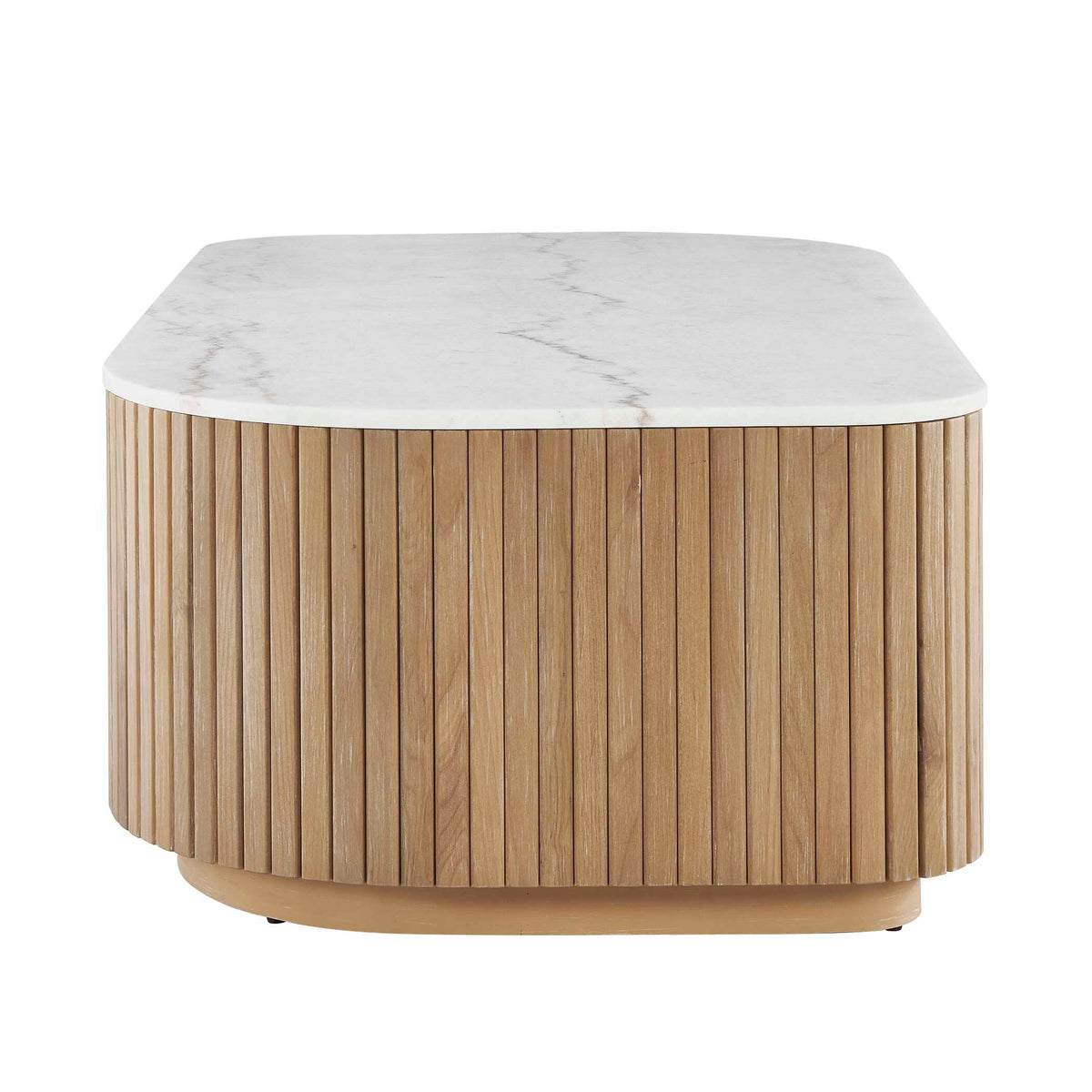 Arik Marble Top Coffee Table White / Woodtone - Light Brown / White by Uttermost - View 5
