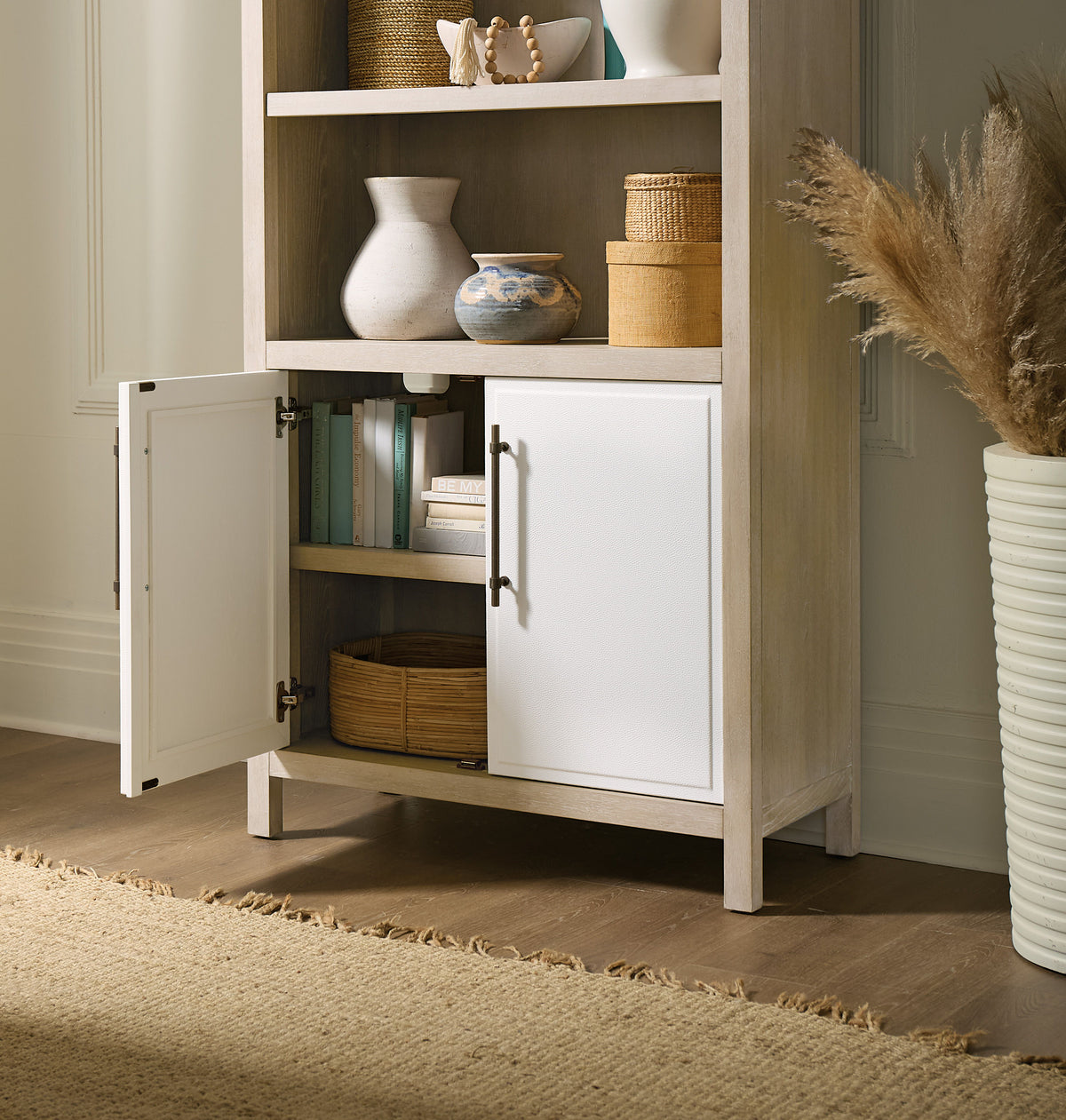 Wood Bookcase - Light Brown / White by Hooker Furniture - View 2