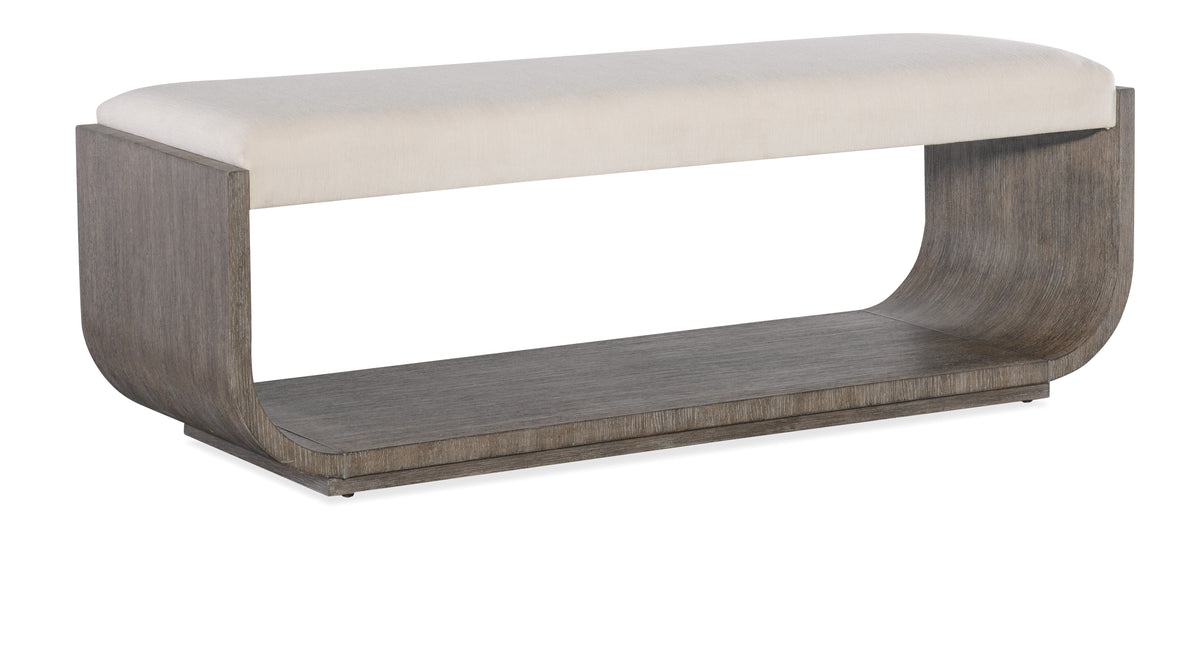 Modern Mood Bed Bench - Dark Brown / Beige by Hooker Furniture - View 1