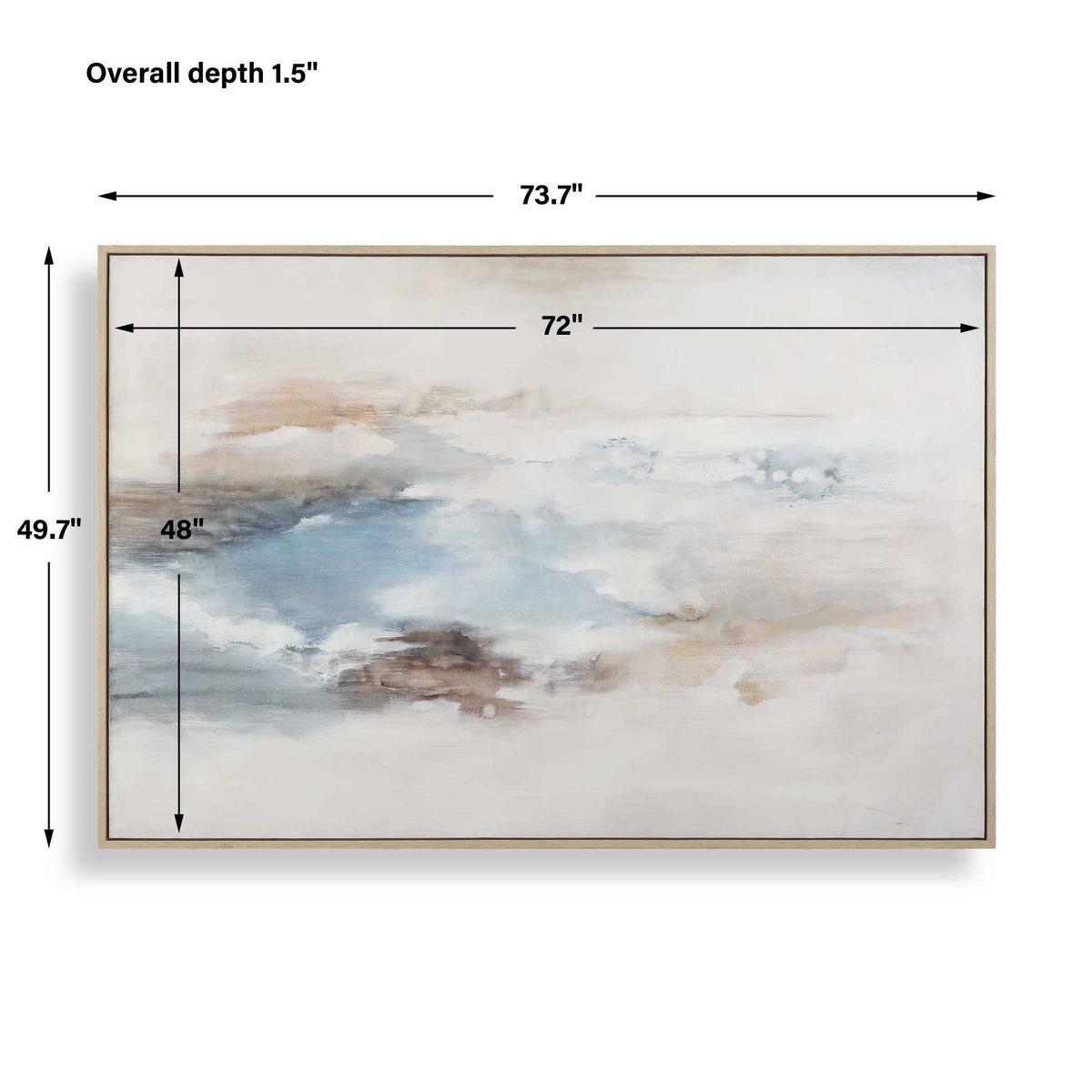 Chasing Blue Coastal Canvas Art Blue / Brown / Gray / White - Gray / Blue by Uttermost - View 8
