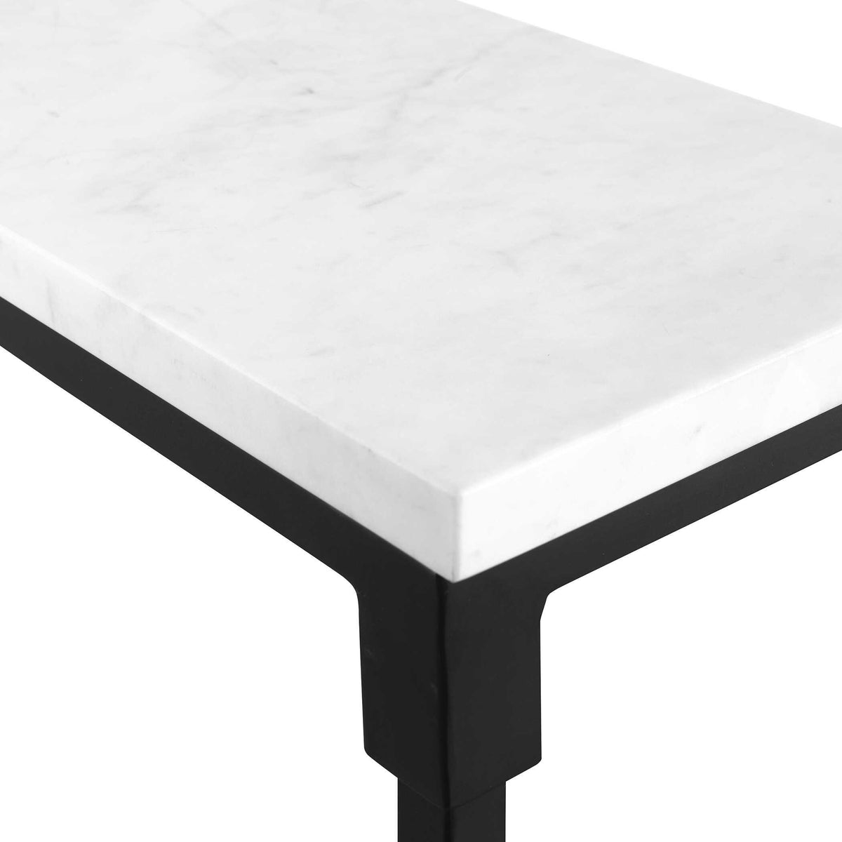 Bourges Marble Console Table - White / Black by Uttermost - View 7