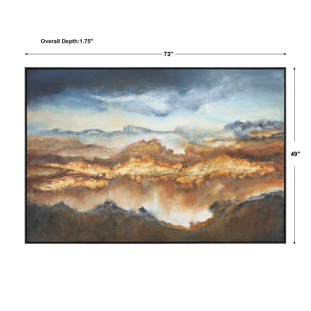 Valley Of Light Landscape Art - Blue / Orange by Uttermost - View 4