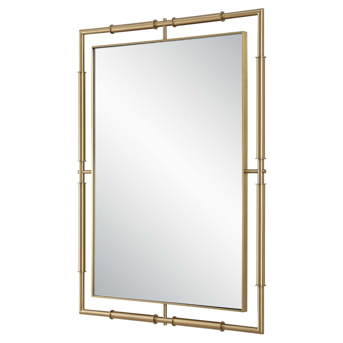 It's All Connected Rectangle Brass Mirror - Gold by Uttermost - View 4