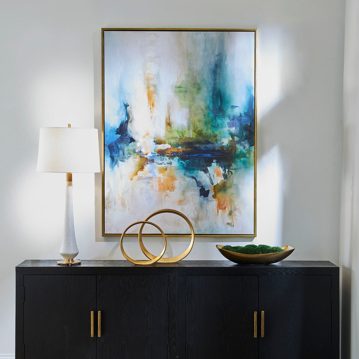 Excursion Framed Abstract Art - Blue by Uttermost - View 2
