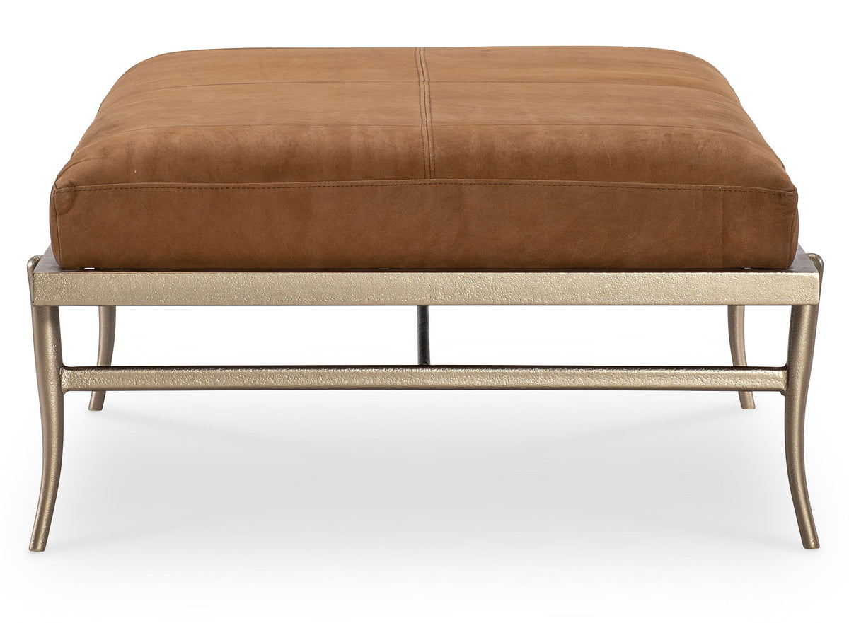 Melange Tobin Cocktail Ottoman - Light Brown by Hooker Furniture - View 3
