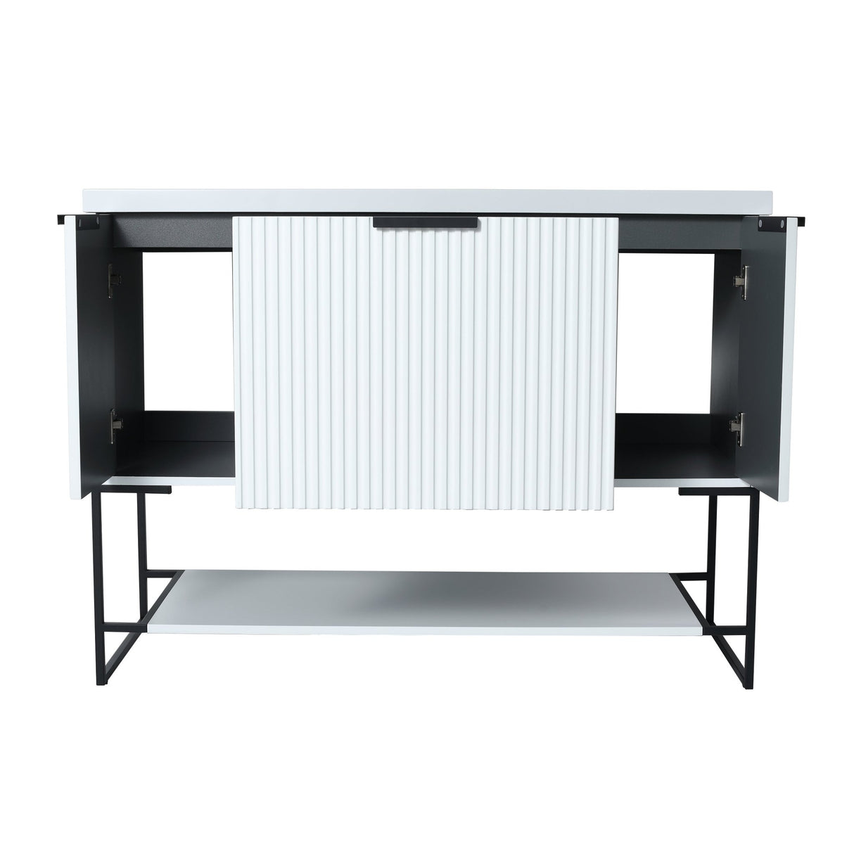 48 Inch Freestanding Bathroom Vanity With Resin Basin,48x18 - BVA01148WH | Home Elegance USA