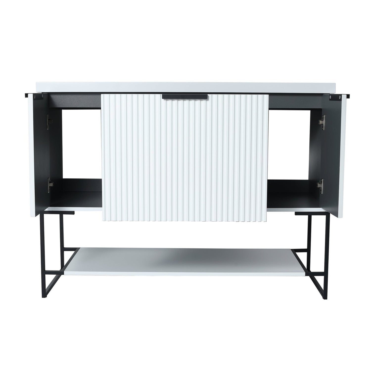 48 Inch Freestanding Bathroom Vanity With Resin Basin,48x18 - BVA01148WH | Home Elegance USA