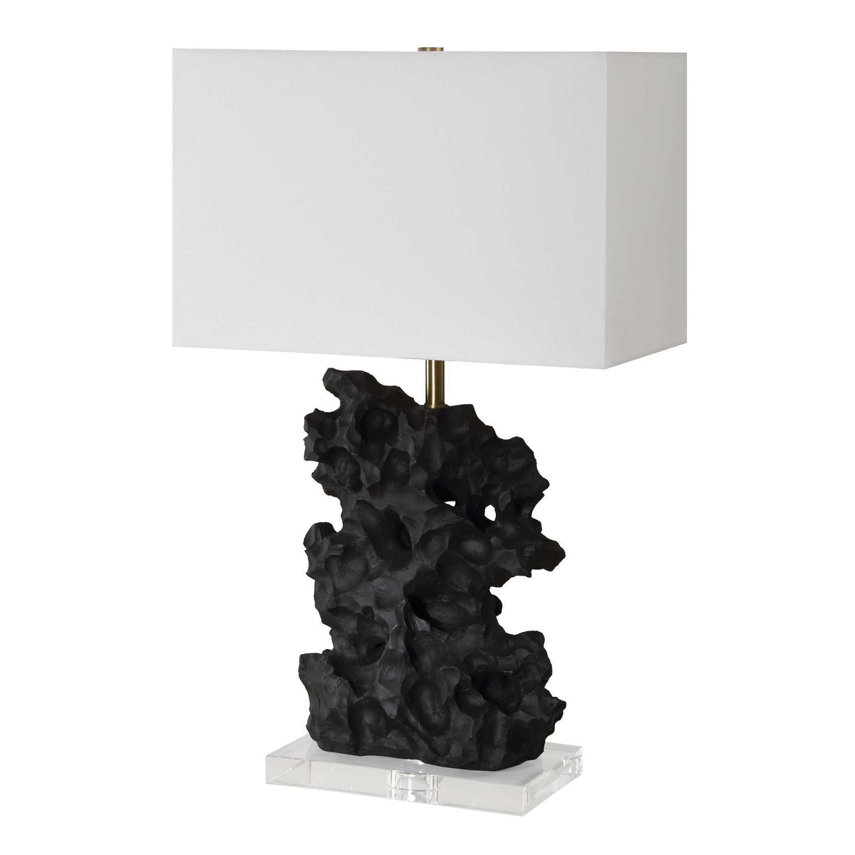 Basalt Black Stone Table Lamp by Uttermost - View 5