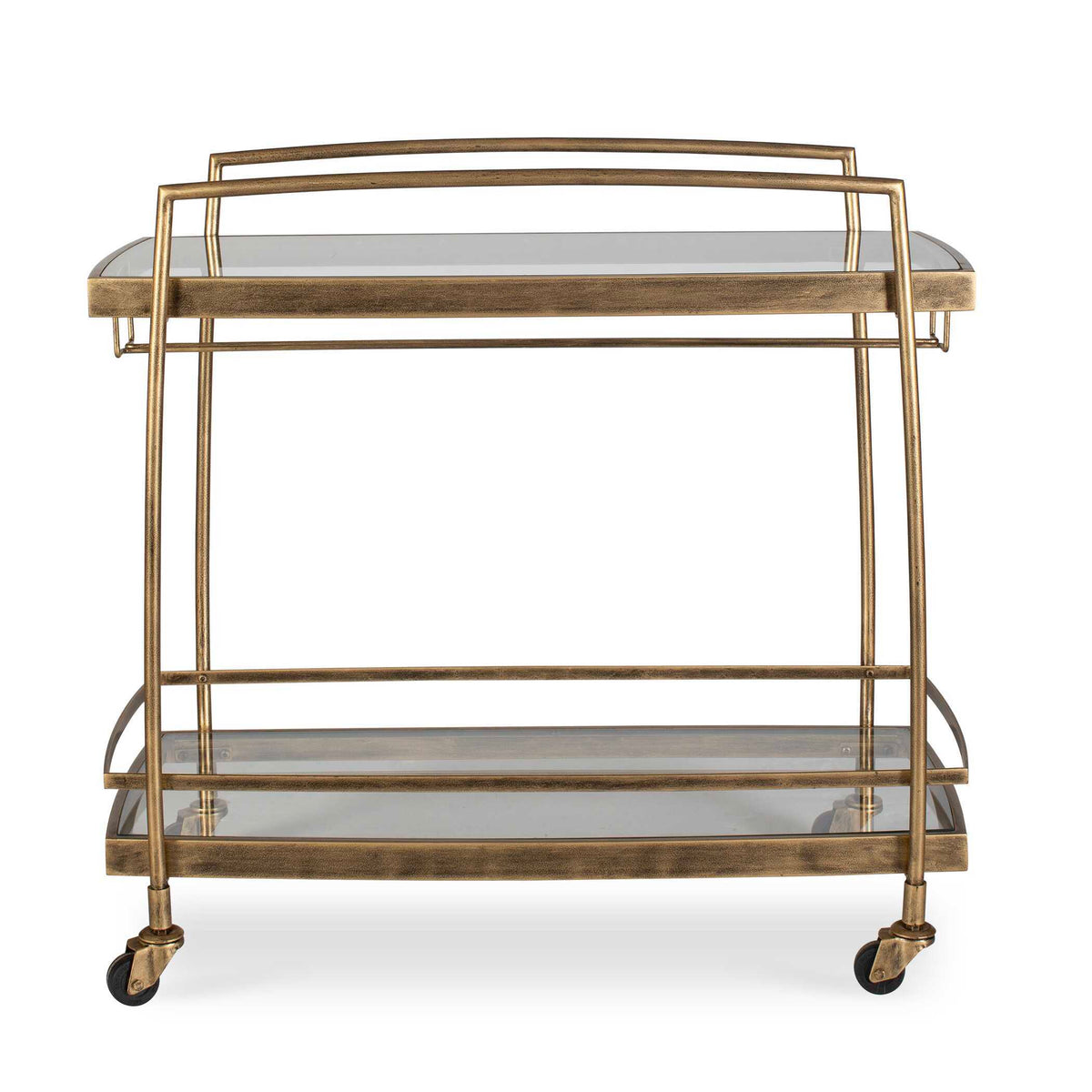 Scarritt Bar Cart Antique Brass - Gold by Uttermost - View 1