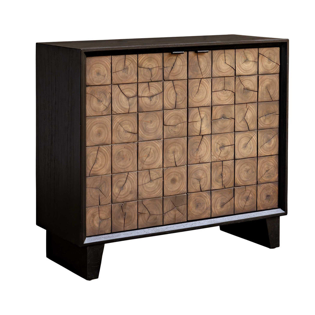 Muestra Wood Grain 2 Door Cabinet Black / Woodtone - Dark Brown / Black by Uttermost - View 3