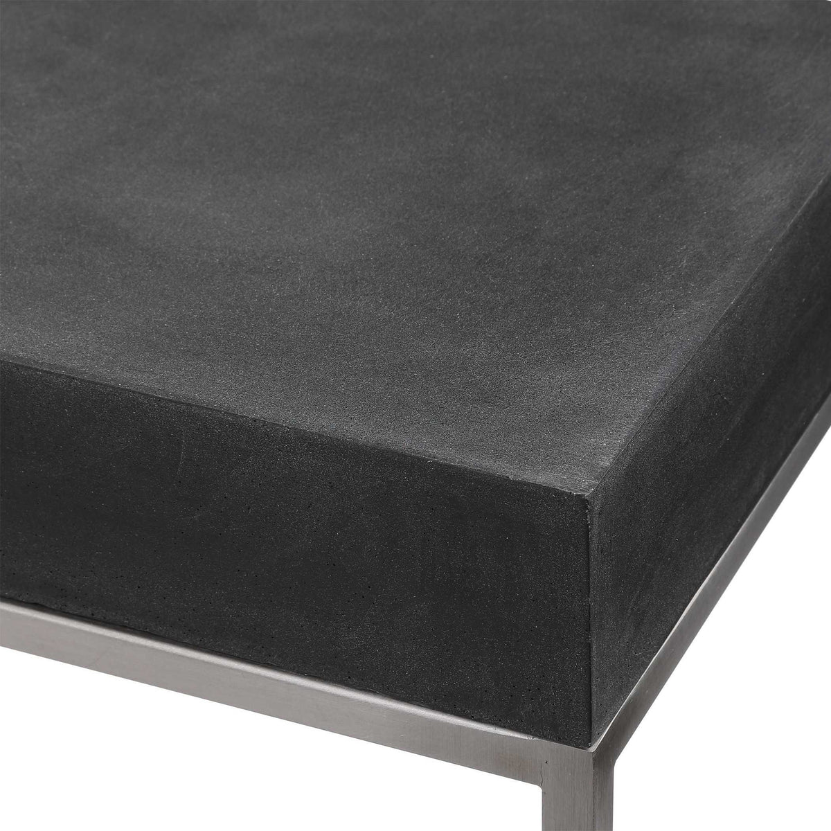 Jase Concrete Console Table - Black / Silver by Uttermost - View 5