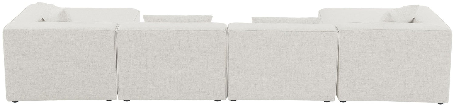 Cube - Modular Sectional 6 Piece - Cream - Fabric | Home Elegance USA