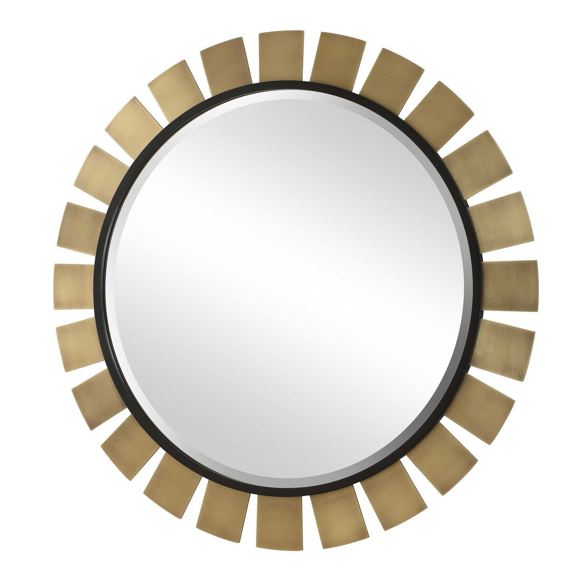 Toluca Round Mirror Brass - Gold by Uttermost - View 4