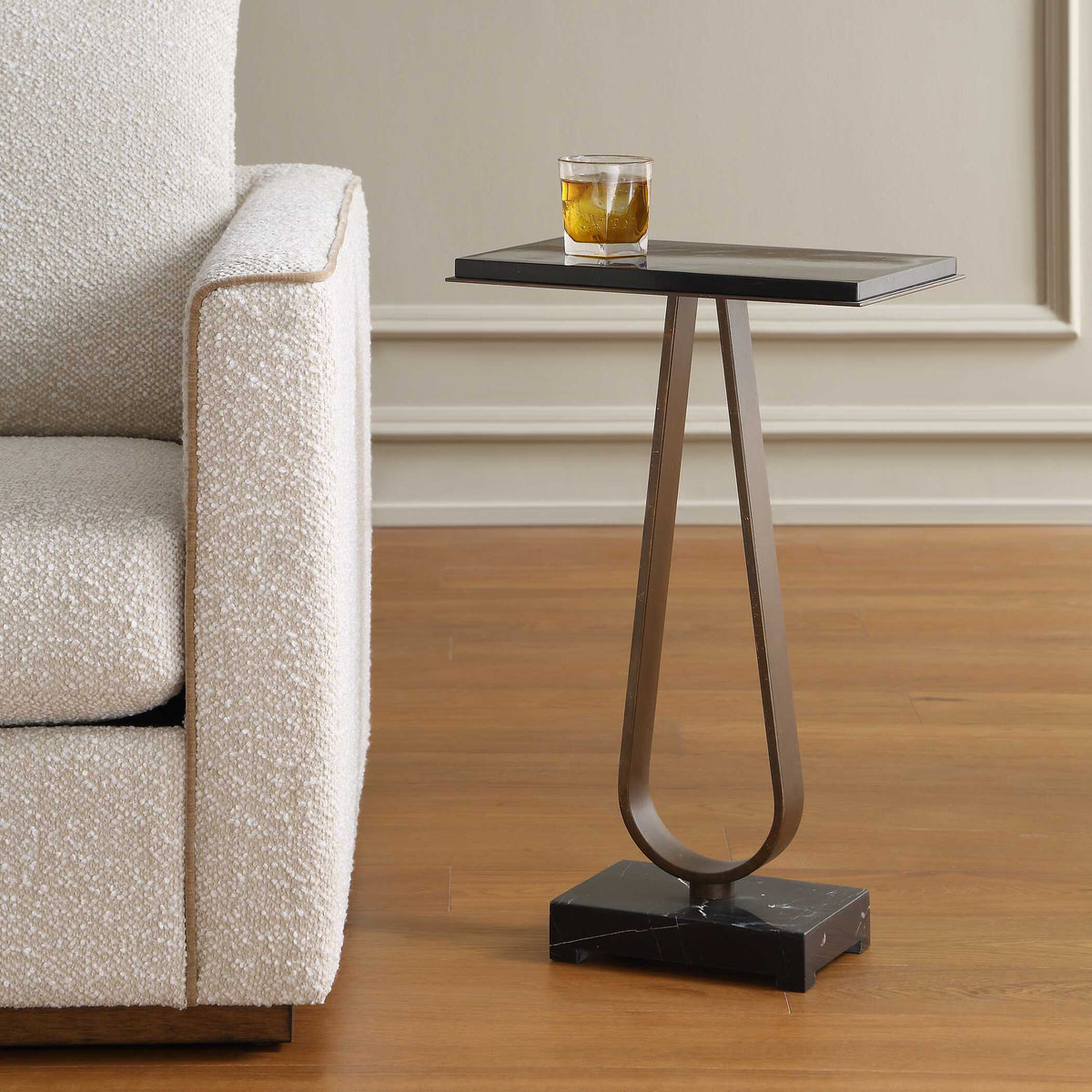 Galloway Minimalist Accent Table - Black by Uttermost - View 3