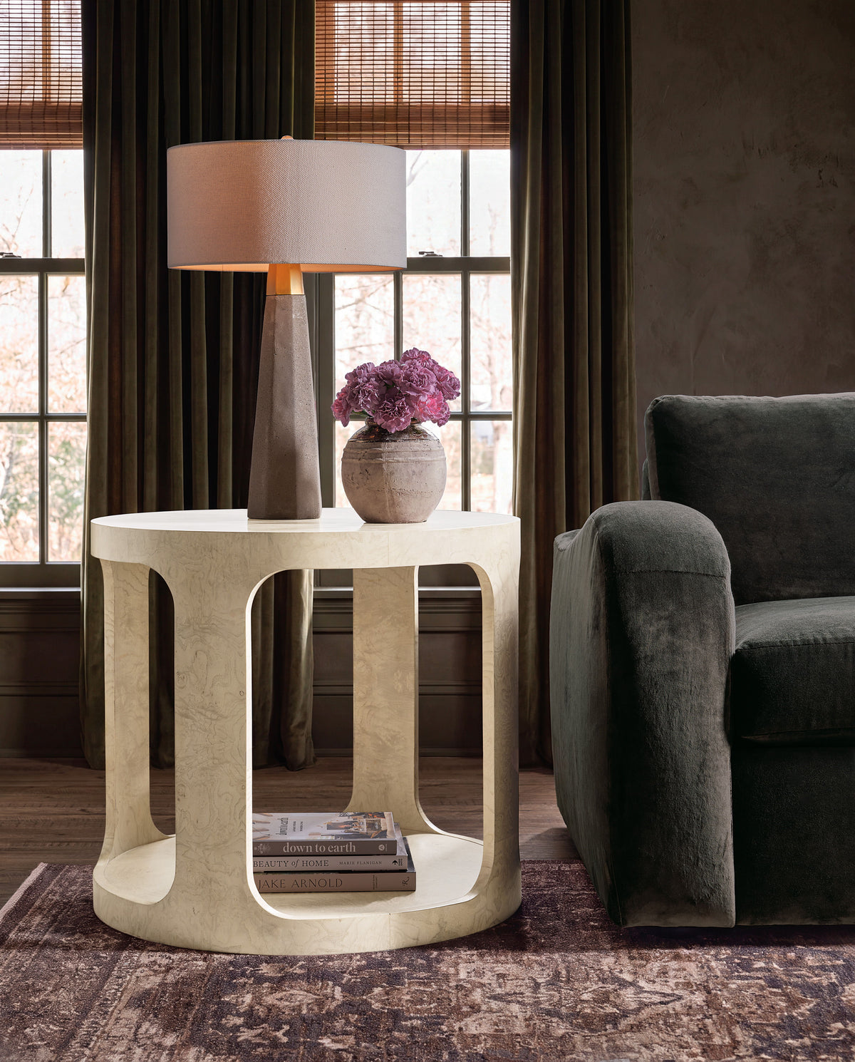 Archives Round End Table Alabaster - Beige by Hooker Furniture - View 5