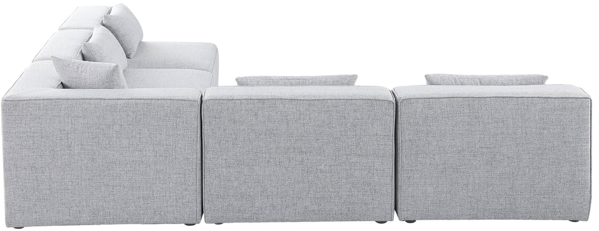 Cube - Modular Sectional 5 Piece - Gray - Fabric - Modern & Contemporary | Home Elegance USA